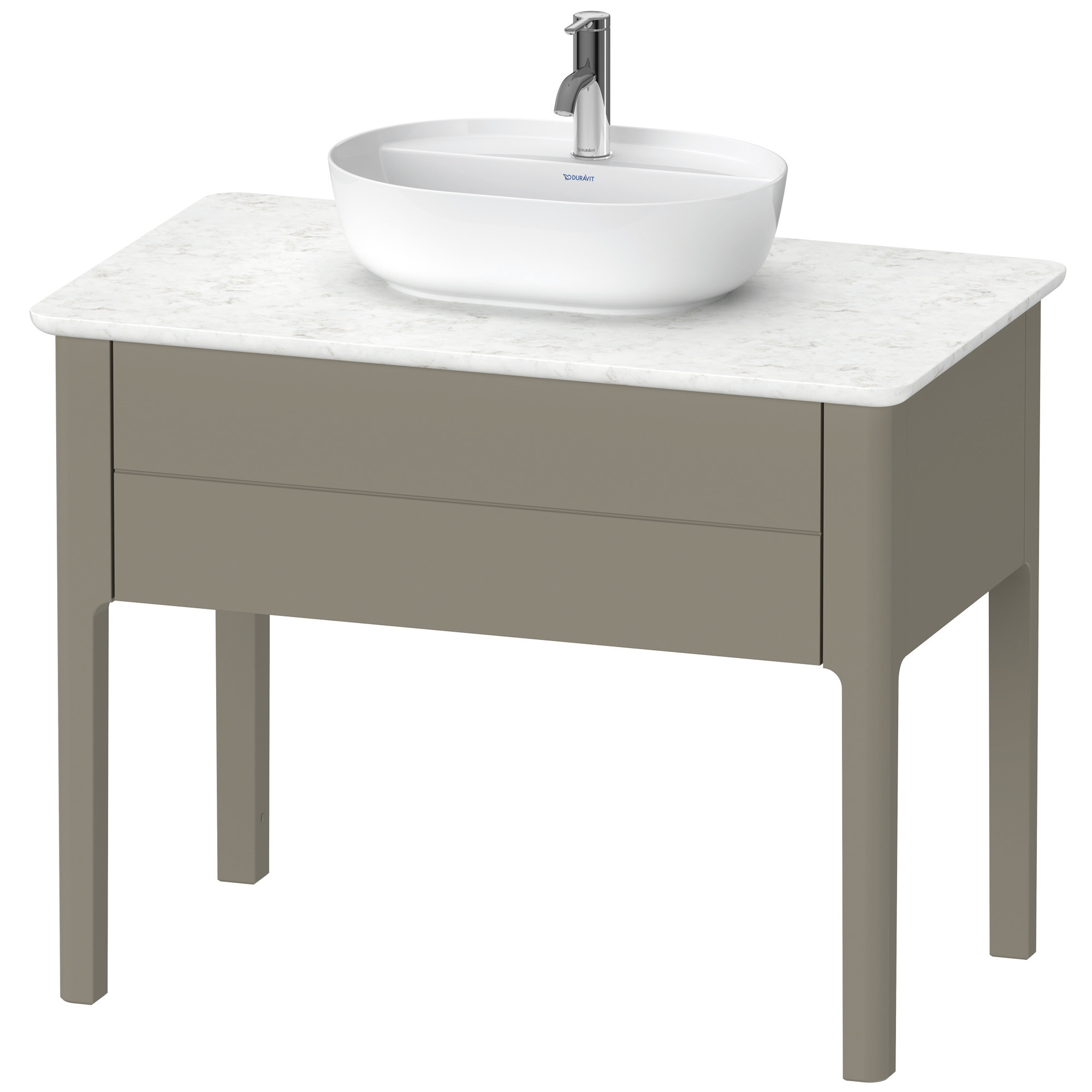 Duravit Luv Waschtischunterbau bodenstehend 1 Auszug,743x938x570mm,Steingrau SdM.