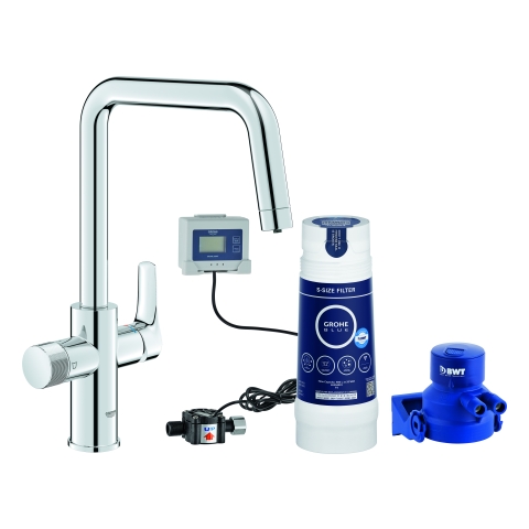 GROHE Starter Kit GROHE Blue Pure Eurosmart 30584 U-Auslauf S-Filter chrom