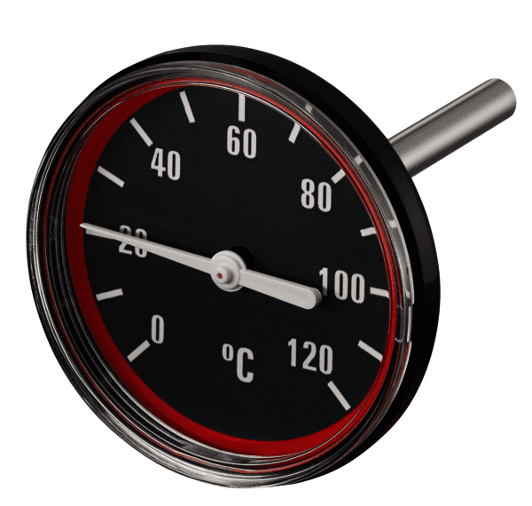 OVENTROP-Thermometer DN 20, rot