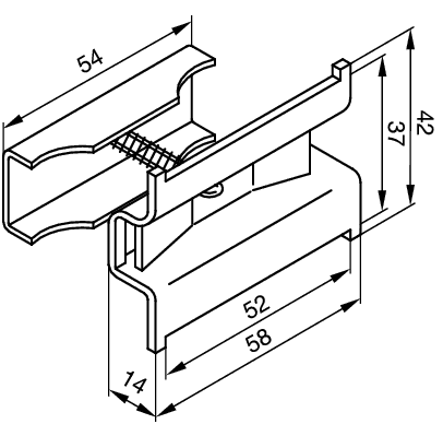 Zehnder Halter BH weiß RAL 9016, Nr. 774001