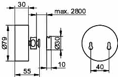 KEUCO Wäscheleine Universalartikel 04979, ausziehbar,max 2,50 m, chrom-finish
