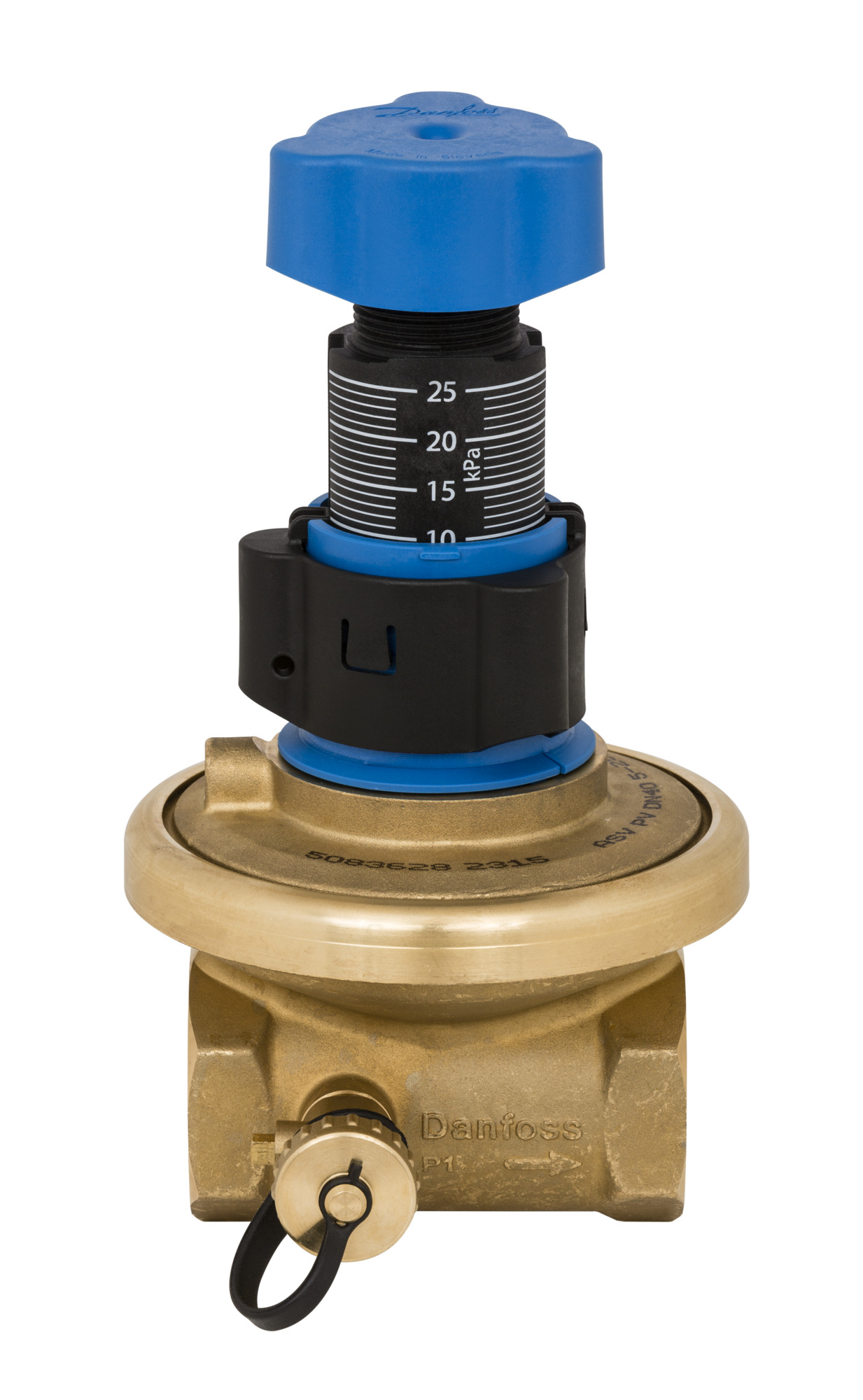 Danfoss Strangdifferenzdr.regl. ASV-PV40 Einstellskala,Rp1 1/2,Sollw,0,05-0,25bar