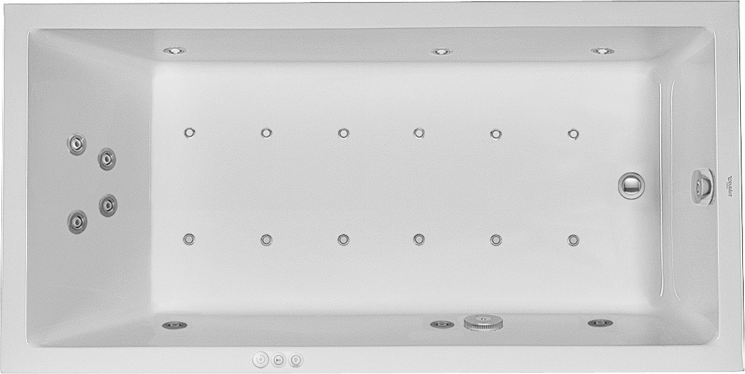 DU Starck Whirlw. 1800x900mm, Einbau Acryl, 1RS Variab.,Combi P, Weiß