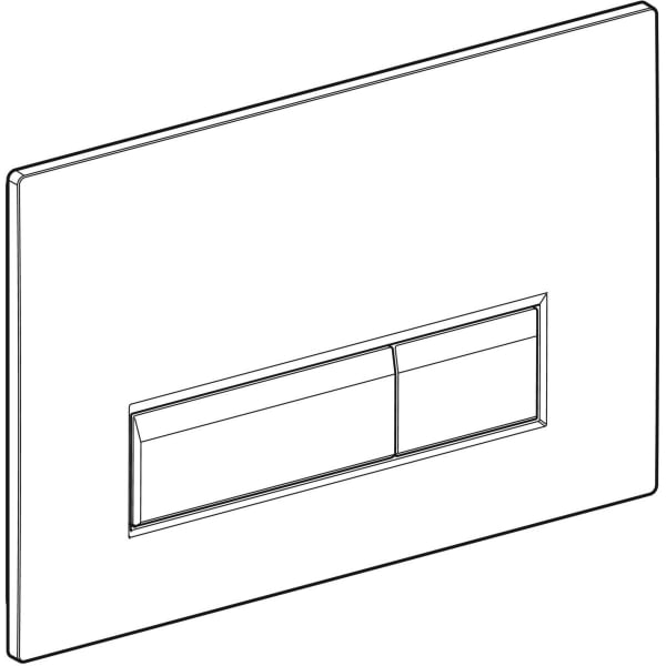 Geberit Sigma40 BetPl., für 2-Mengen-Sp. (2011-2023) Glas schwarz / alu. gebü.