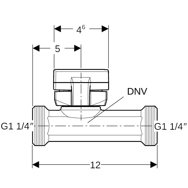 Geberit Temp- und Volumenstromsensor für GEBUS, Rg G1 1/4