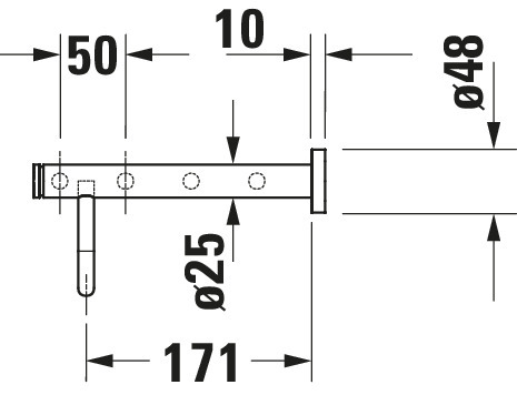 DU D-Code Handtuchablage 650x220x112 mm, Chrom