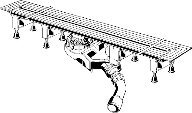 Viega Duschrinnen-Grundkörper Advantix Vario 4966.10 in 300-1200mm Kunststoff
