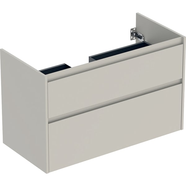 Geberit Unterschrank für MWT, 2 Schubladen B:100cm, sandgrau matt