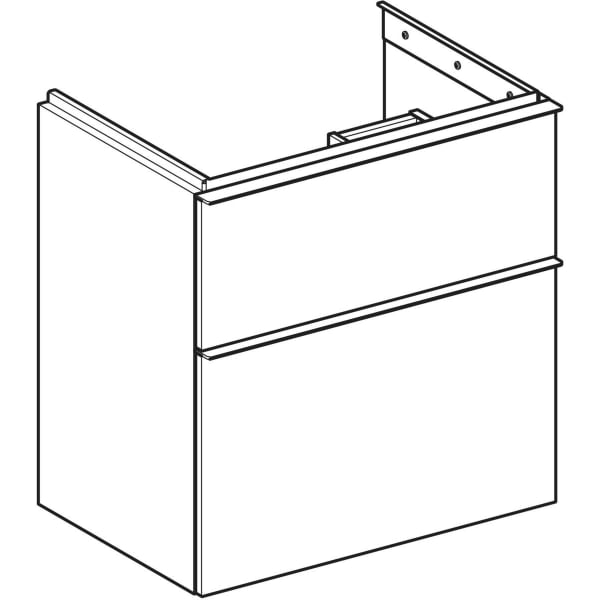 Geberit iCon Unterschrank f. WT, verk. Ausld. 59,2x61,5x41,6cm, Nussbaum hi./Gr. Lava