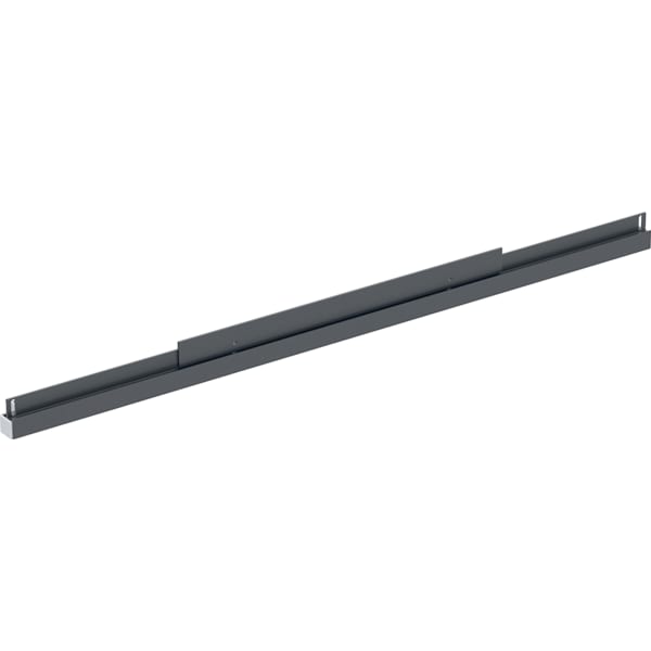 Geberit Lichtleiste un. f. Option Plus, eckig Lichtspiegel B:60cm, schwarz-matt / alu.