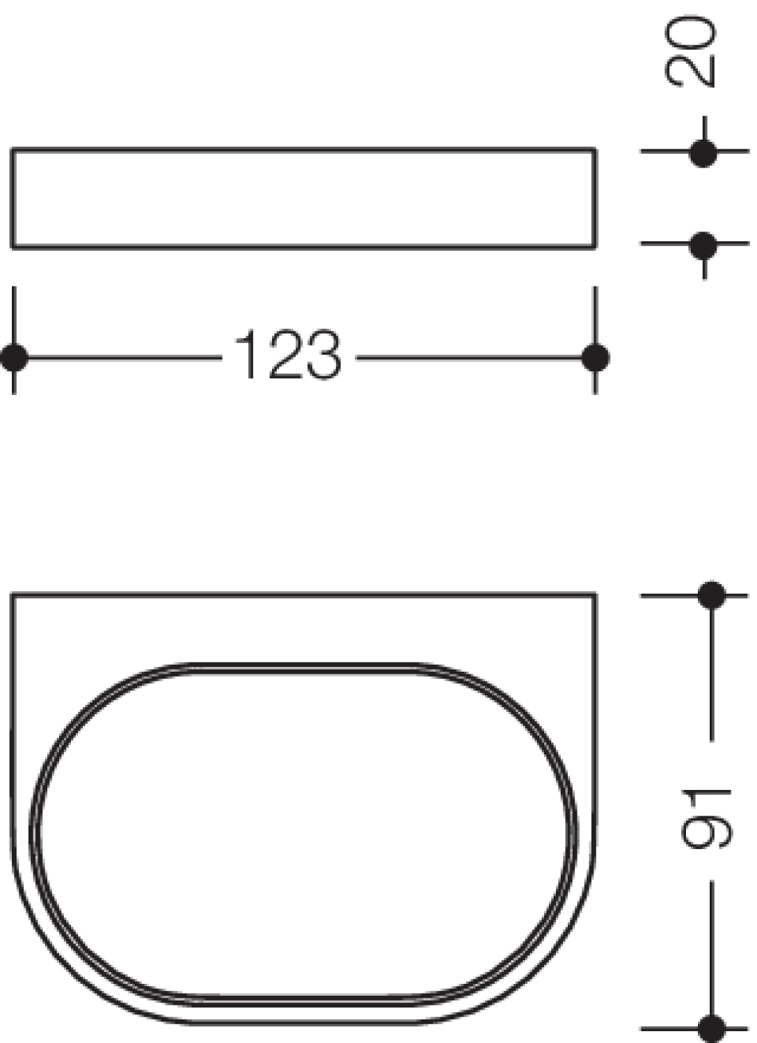 HEWI Halter Seifenschale Sys 800 K, Kst. signalweiß