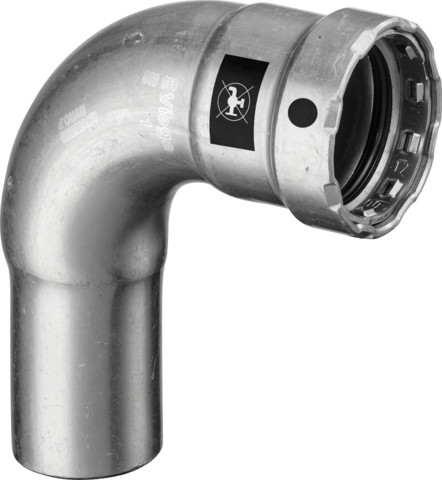 Viega Bogen 90 Grad mit SC Megapress 4216.1 in 1/2 Zoll Stahl Zn-Ni besch. Viega Bogen 90 Grad mit SC Megapress 4216.1 in 1/2 Zoll Stahl Zn-Ni besch.