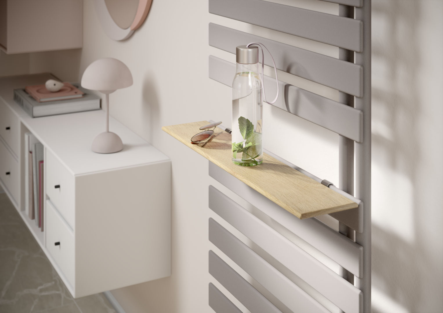 Kermi Credo Half flat,1800x450x37 QN=687 W,RAL 9016,Ausführung rechts