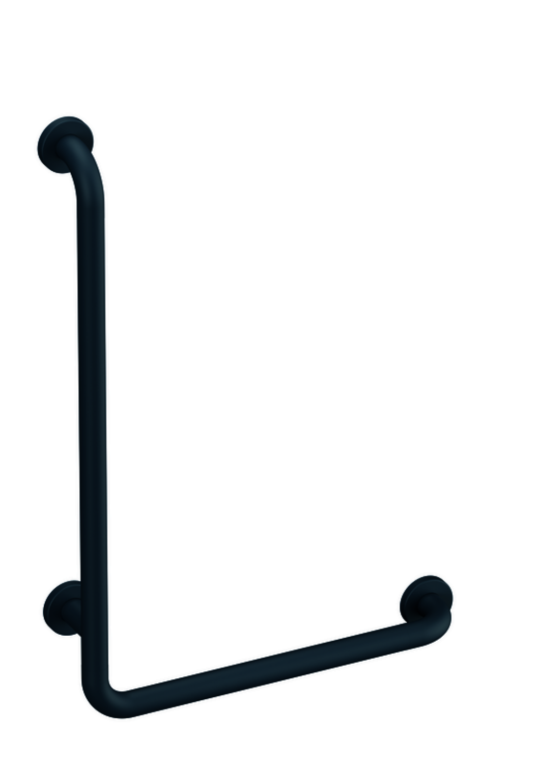 HEWI Winkelgriff Ser 801, matt, d:33, AM:750mm, W:500mm anthrazitgrau