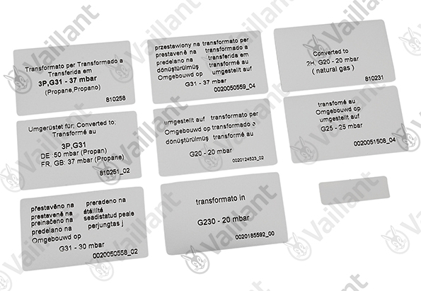 Vaillant Umstellsatz, auf P-/M-/H-Gas Vaillant-Nr. 0020241657 Vaillant Umstellsatz, auf P-/M-/H-Gas Vaillant-Nr. 0020241657