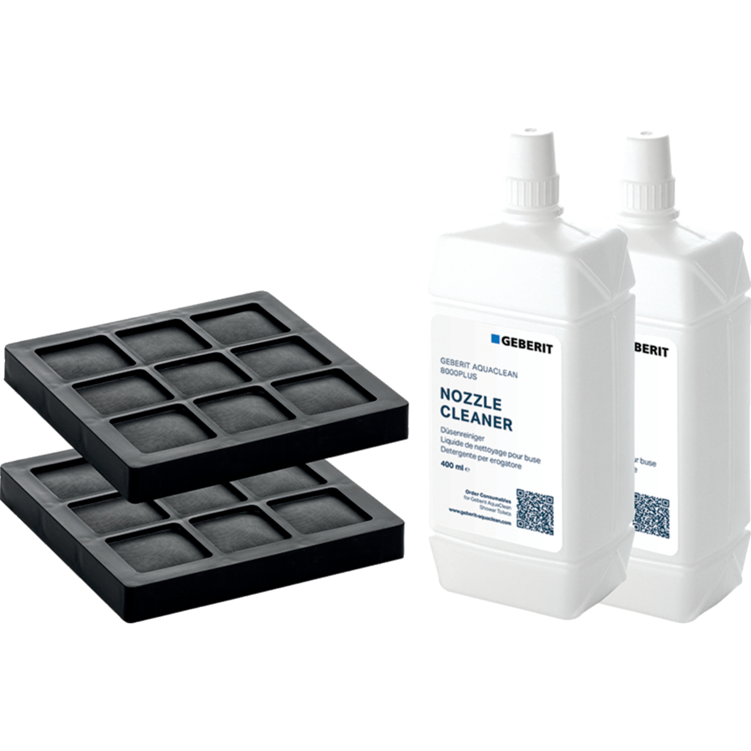 Geberit Aqua Clean Aktivkohlefilter und Düsenreiniger 2er Set