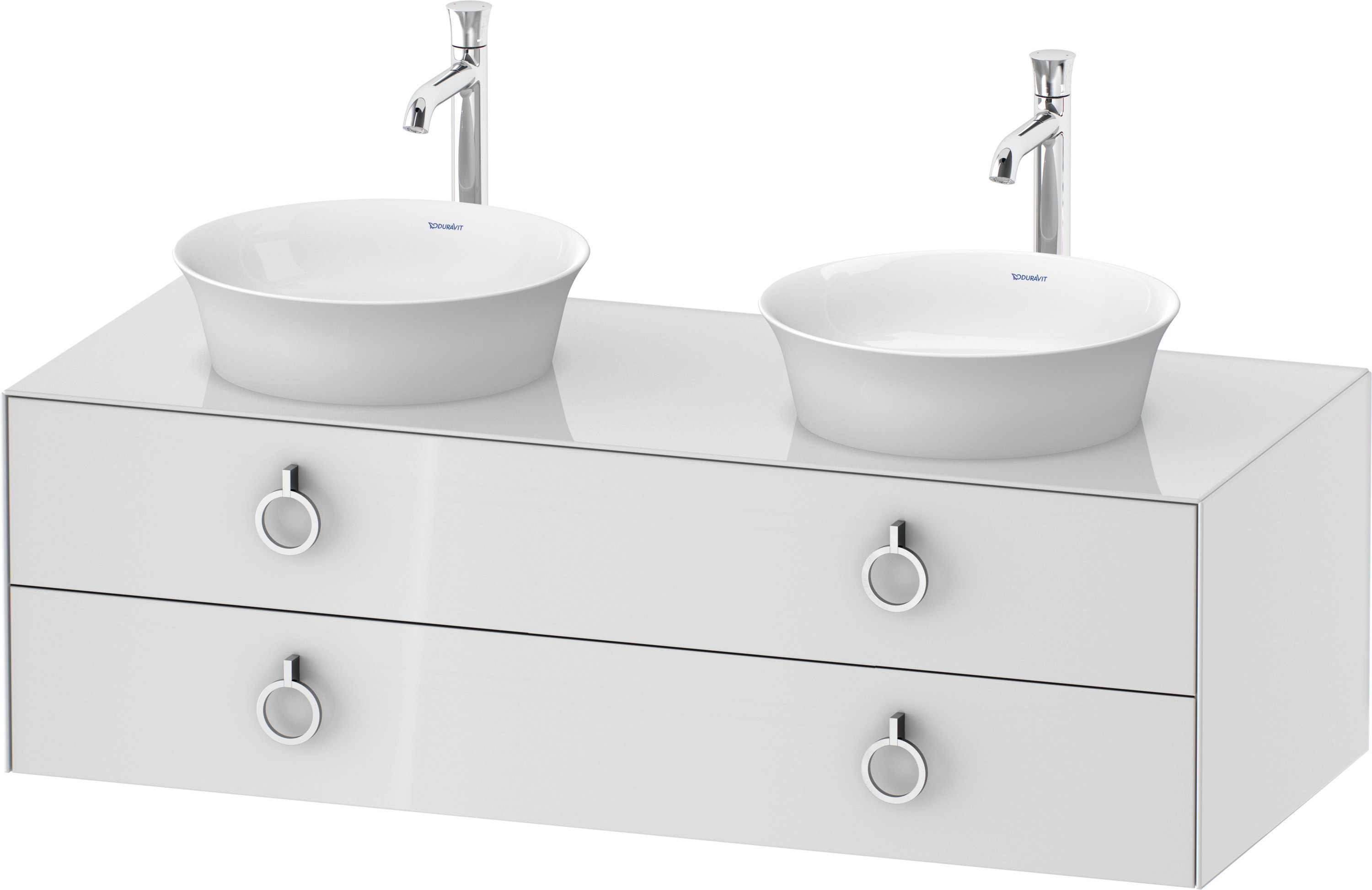 Duravit WTU wandh.White Tulip,2Schk.,m.Griff Aus.b,408x1300x550,Weiß hgl. ohne ES