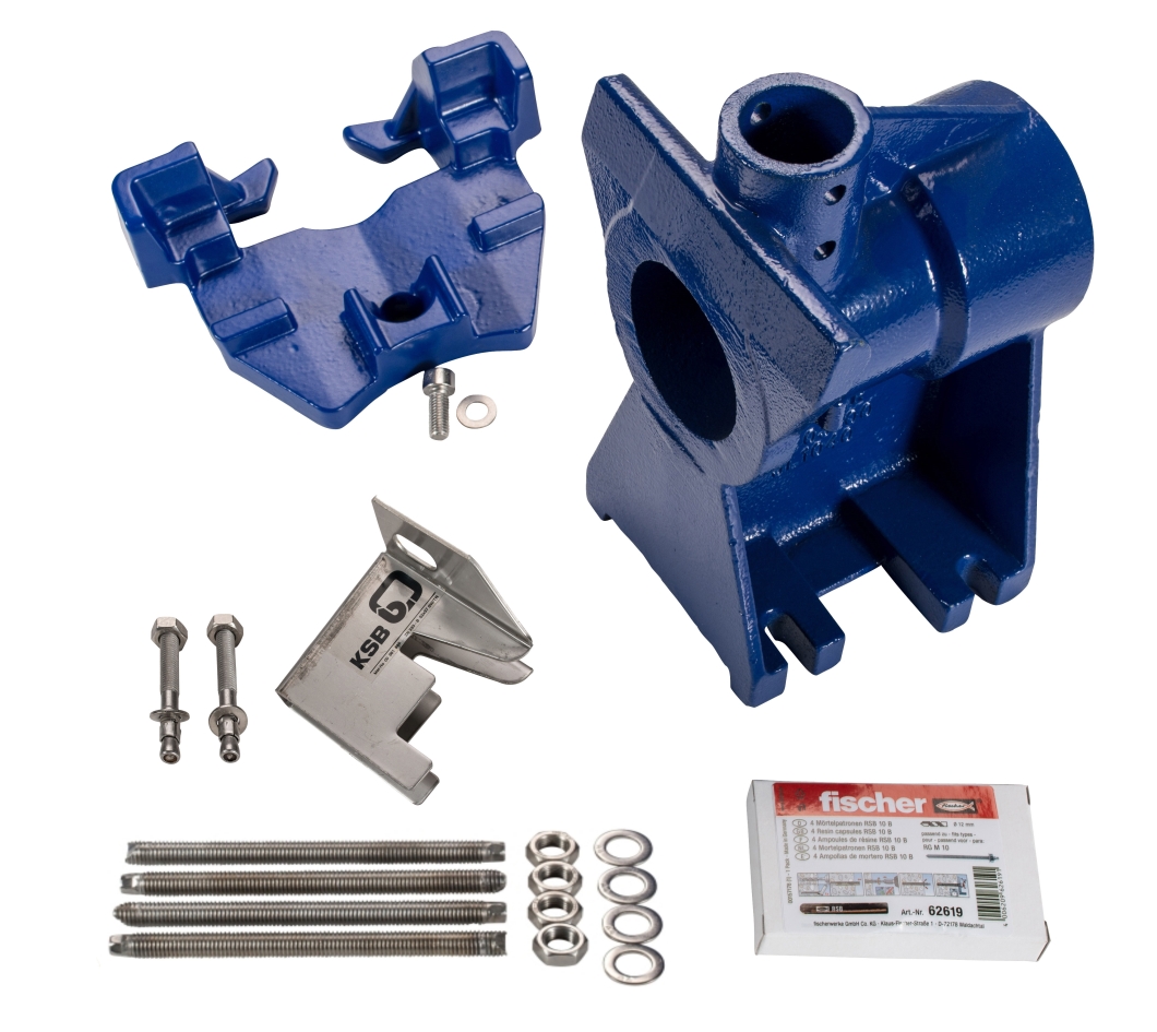 KSB Flanschkrümmer mit Fuß Stangenführung, DN 65 / R2 1/2, ET 4,5 m