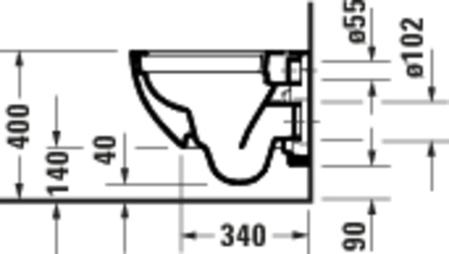 DU D-Code 2.0 Wand WC compact, 480mm TS. rimless, Weiß