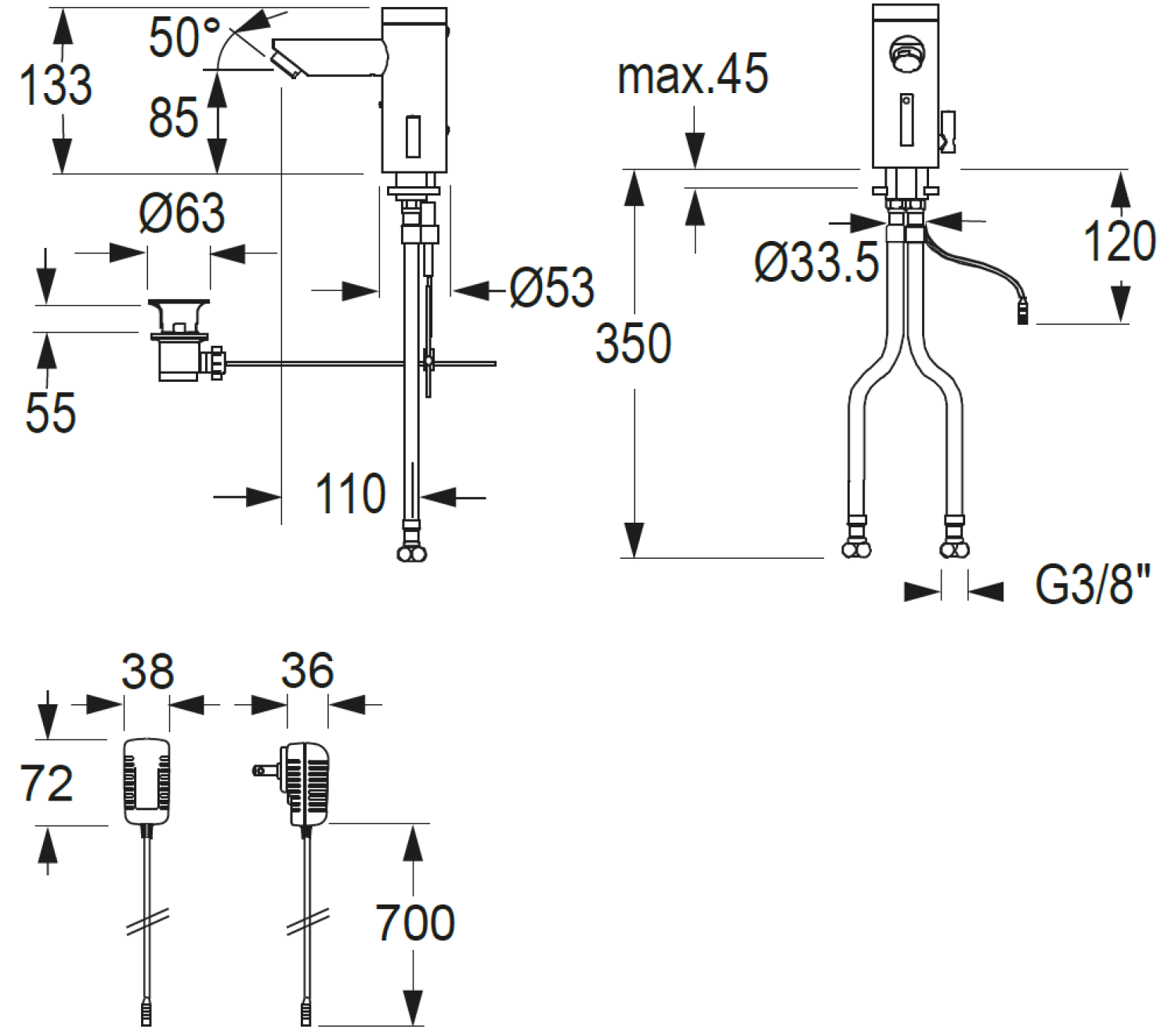 CONTI+ lino elekt. IR Standarm. Vcon. m.Misch. Chrom m.Ablg. Click+ L10