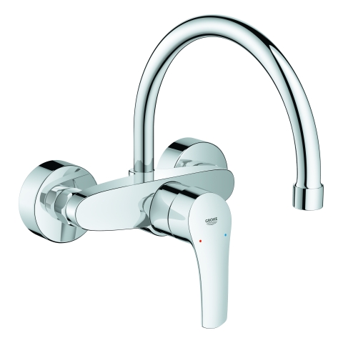 GROHE EH-Spültischbatterie Eurosmart 32482_3 Wandmontage Ausl. 244mm chrom