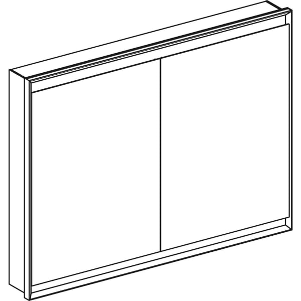 Geberit ONE Spiegelschrank mit ComfortLight 2 Türen, UP-Mont., 120x90x15cm, weiß
