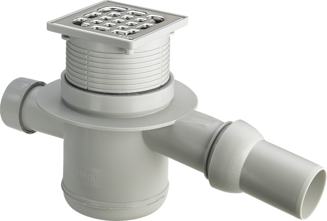 Viega Badablauf 4921.4 in DN40xDN50 Kunststoff grau