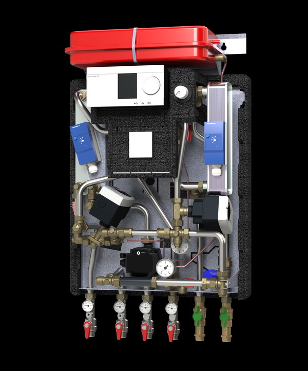 Danfoss Hausstation Akva Lux II VXe H2W1, HE:30kW, PWH:35kW, PWH-STW+HE-STW