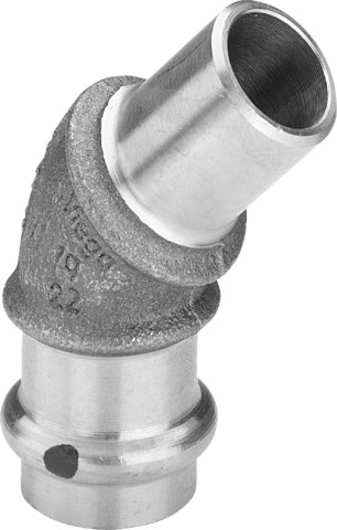 Viega Bogen 45 Grad mit SC Sanpress 2226.1 in 15mm Rotguss