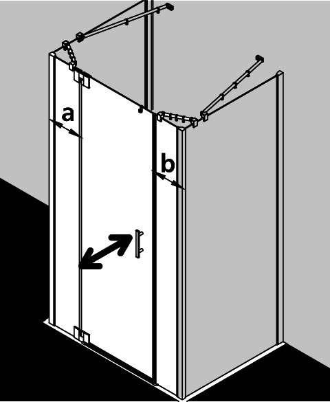 KR Kermi Pendeltür Filia XP 1GR 1230x 1850 GAK: 1180-1218 SIHG ESG klar Clean