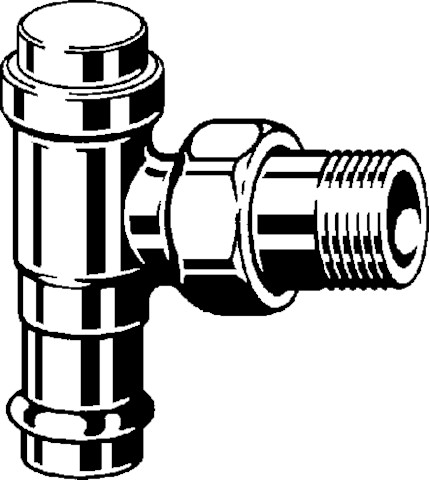 Viega Rücklaufverschraubung mit SC 2272.1 in R1/2 x 15mm vernickelt