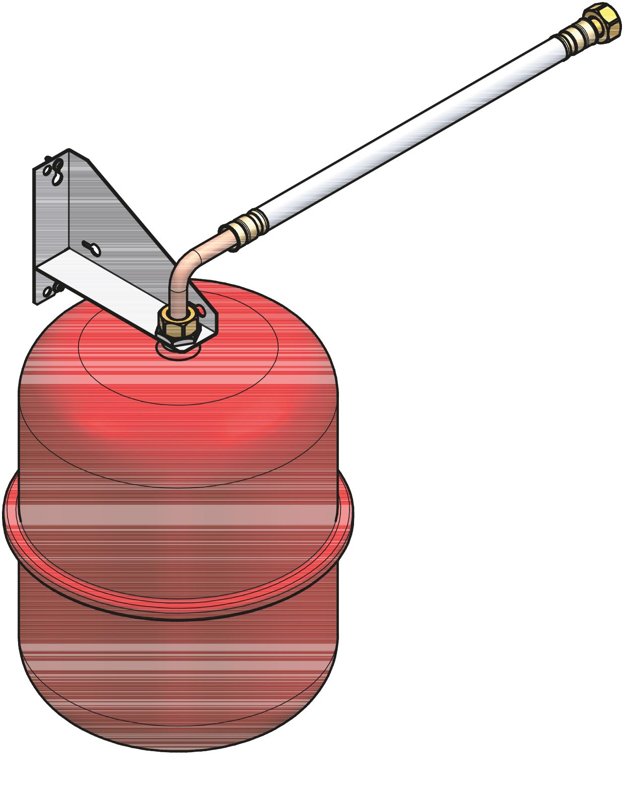 Remeha Ausdehnungsgefäß für Calora Tower Öl MV4, Heizung 18 L. Remeha Ausdehnungsgefäß für Calora Tower Öl MV4, Heizung 18 L.