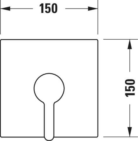 DU C.1 Einhebel Brausemischer UP,Eckig Keramikmischsystem, Chrom HG