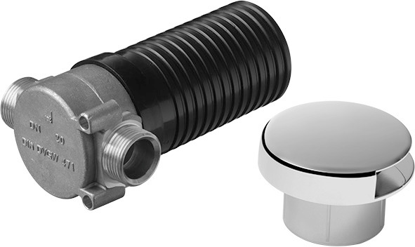 DU UP-Rohrunterbrecher Bauform A2 DIN EN 1717, 3/4 Zoll, chrom
