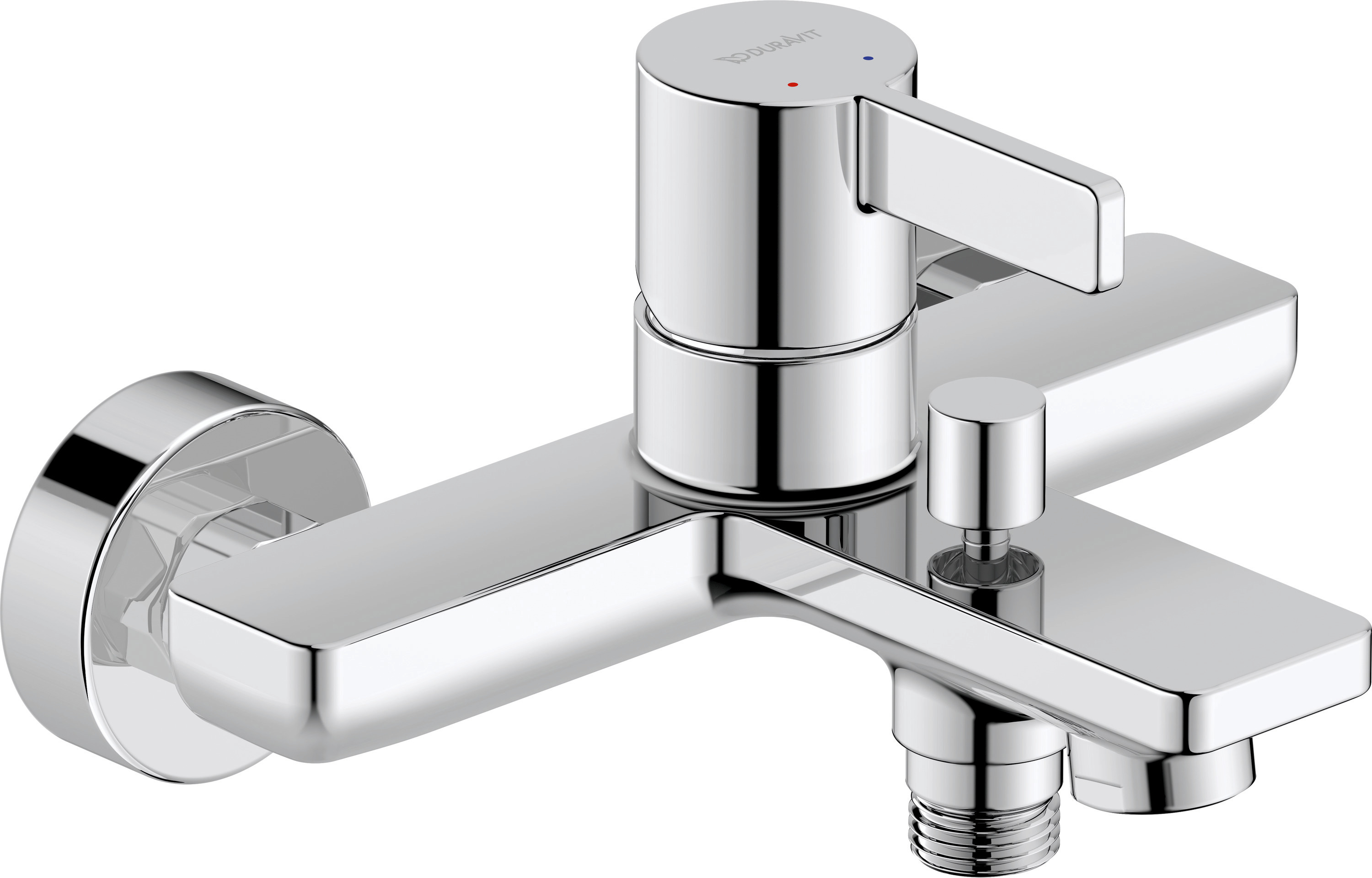 Duravit D-Neo Einhebel-Wannenmischer Aufputz Keramikmischsyst.,m.Umsteller,Chrom HG