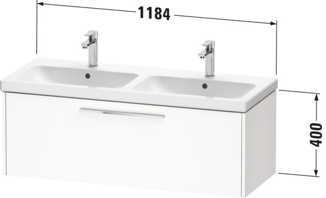 DU D-Code 2.0 WTU Wandh. Auszug 1,f.DWT 1184x400x460,Griff Dia.schw.,Fjordgrün M