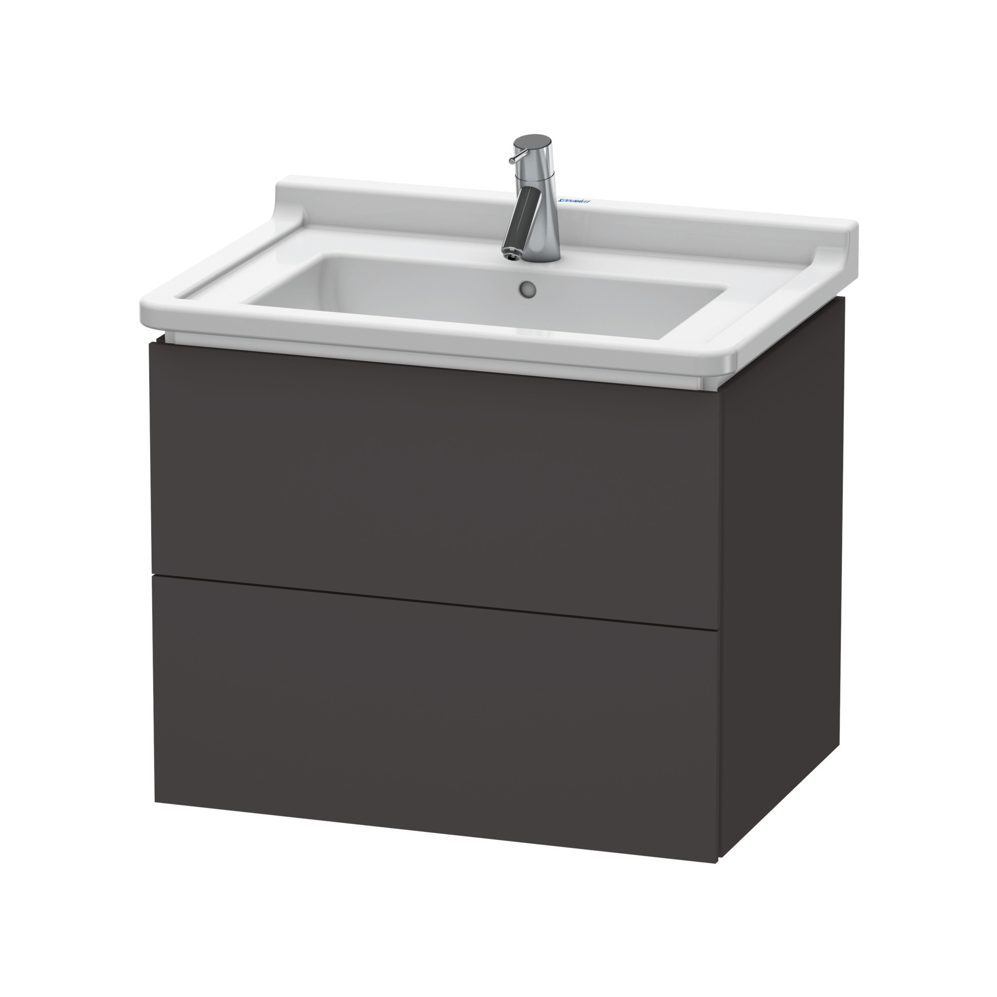 Duravit WTU wandh. L-Cube 469x670x558mm, 2 SchKa, 030470, Graphit Supermatt