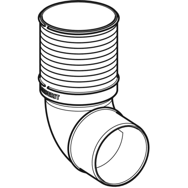 Geberit Silent-PP Anschlussbogen 90Gr d110