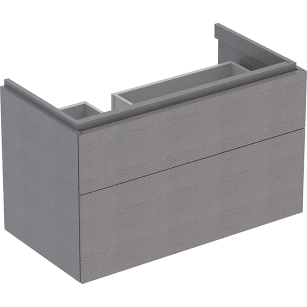 Geberit Xeno2 Unterschrank f. WT m. Ablg. re m. 2 Schubl., 88x53x46,2cm, sculturagrau Geberit Xeno2 Unterschrank f. WT m. Ablg. re m. 2 Schubl., 88x53x46,2cm, sculturagrau