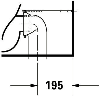 DU Stand-WC Kombi Starck 3 655 mm Tiefspüler,f.SPK,Abg.Vario,weiß,HYG