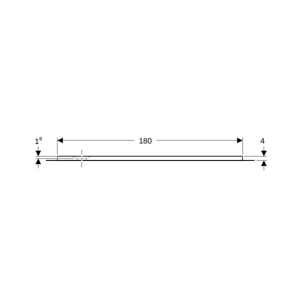Geberit Olona Duschwanne 180 x 90 cm rechteckig, mit Dichtvlies, weiß matt