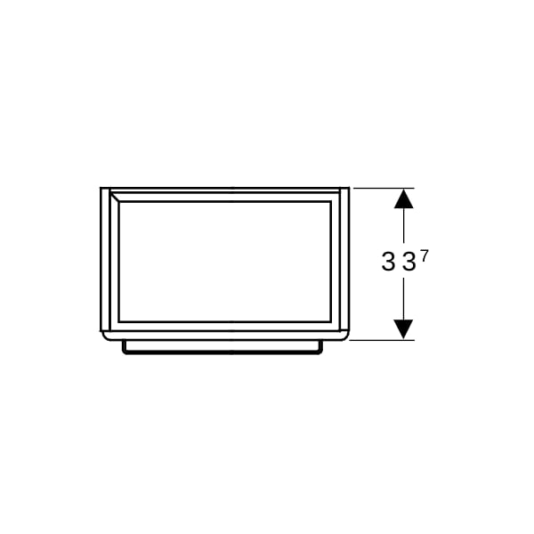 Geberit Renova Compact US 55cm für WT 60cm mit 1 Tür, 55x60,4x36,7cm, weiß