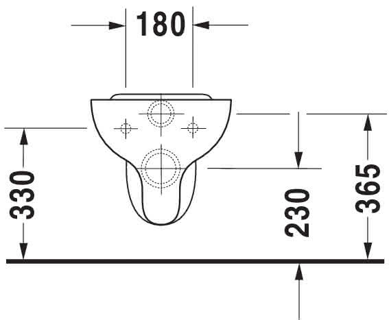 DU Wand-WC Design Classics Hornberg 530 mm, Tiefspüler, weiß