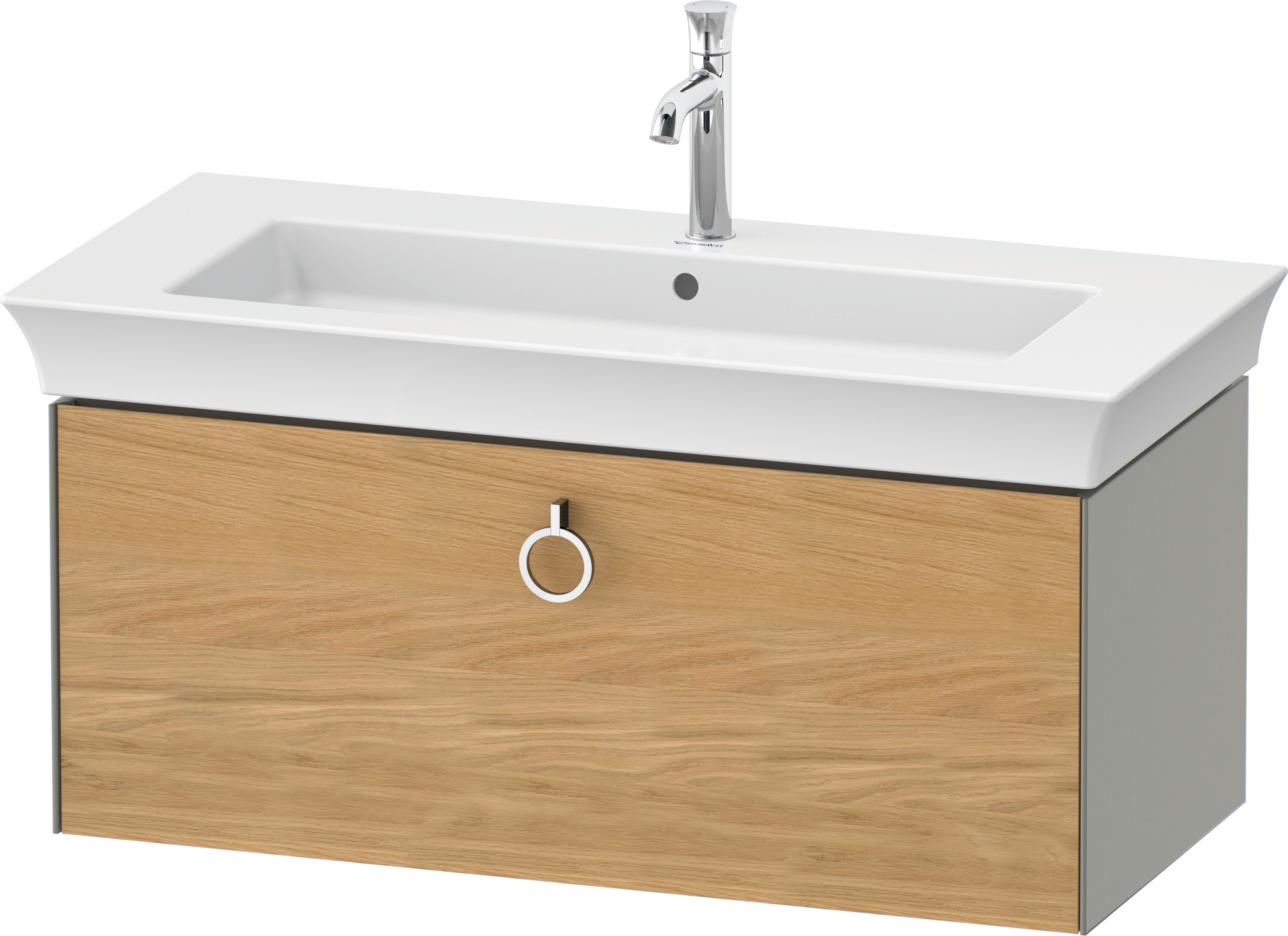 Duravit WTU wandh. White Tulip,1 Ausz.,mit Griff,410x984x458,Eiche N.M./Steing.Sdm