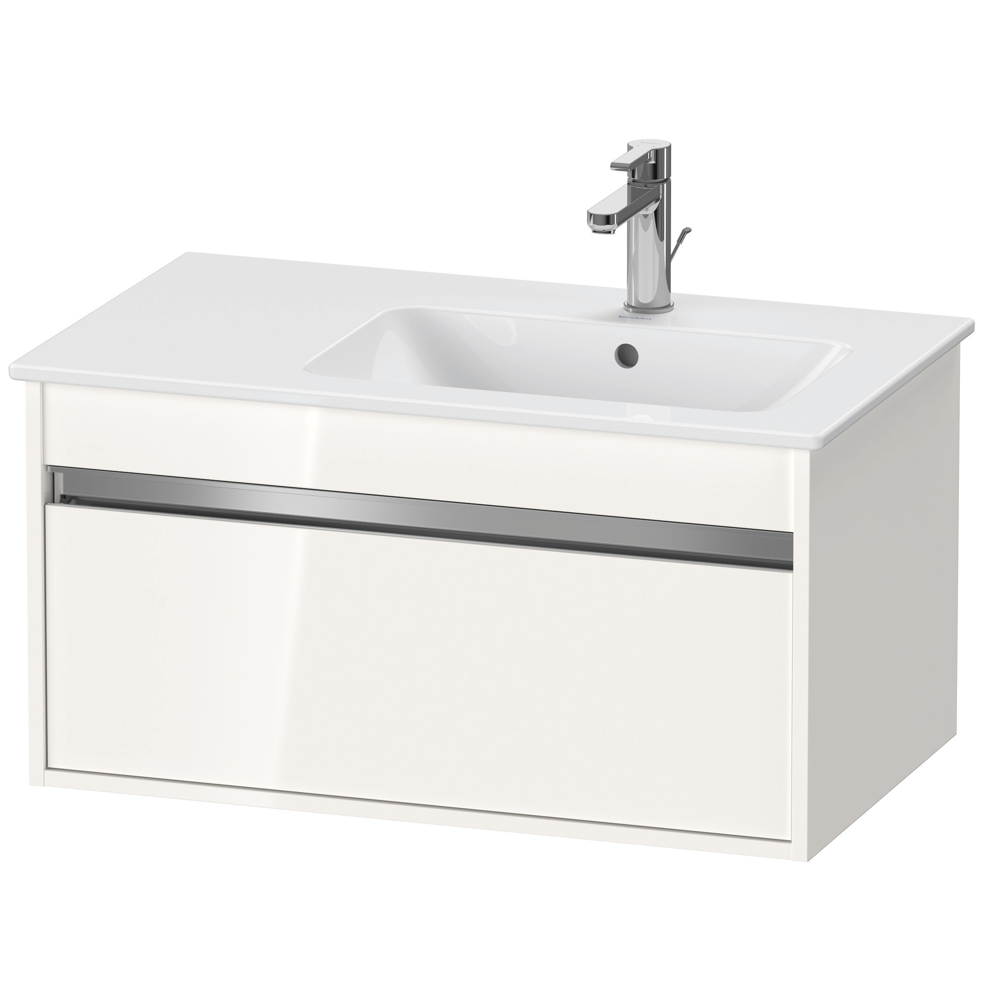 DU WTU Ketho f. ME by Starck, 1 Auszug 410x800x475mm, Weiß Hochglanz