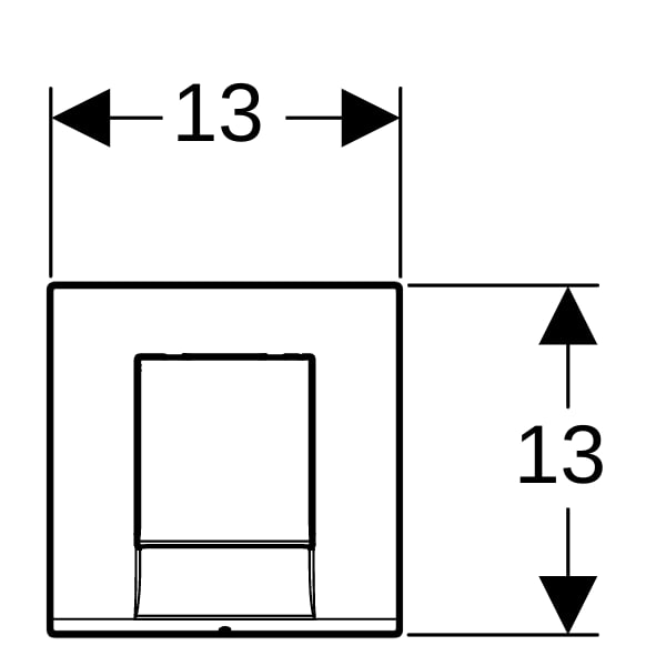 Geberit Bolero BetPl. für UR-Strg. mit pneumatischer Sp-Ausl, mattverchromt