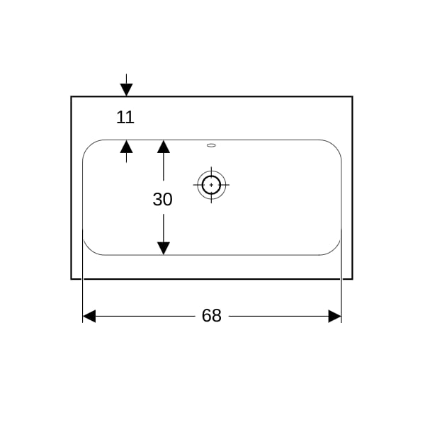 Geberit iCon Light Waschtisch 75x48cm ohne Hahnloch, mit Ül., weiß, KeraTect