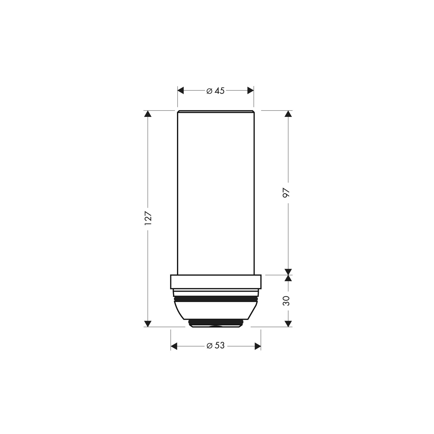 Hansgrohe Verlängerung Axor Starck für bodenstehende Wannenmischer 60mm chrom