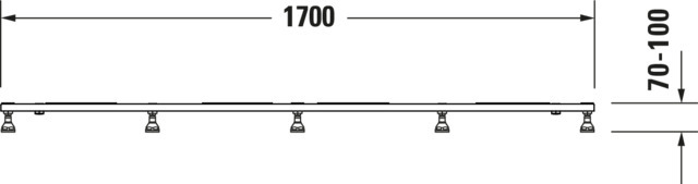 Duravit Fußgestell für Duschwanne Tempano 1700x900mm