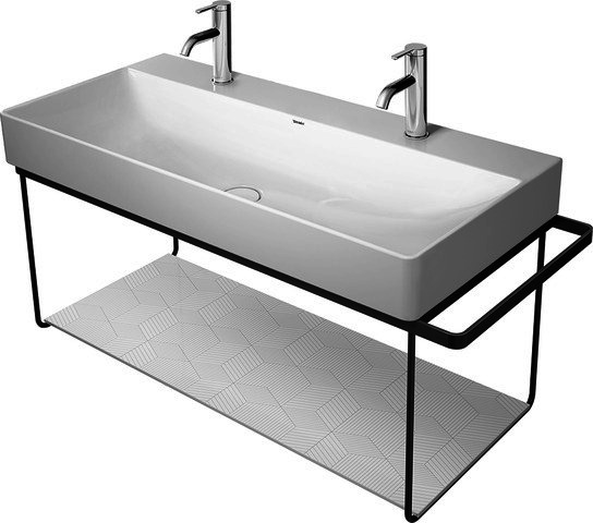 DU Metallkonsole WH f.DuraSq. f. 235310 HandtucHTHalter li/re, Schwarz Matt